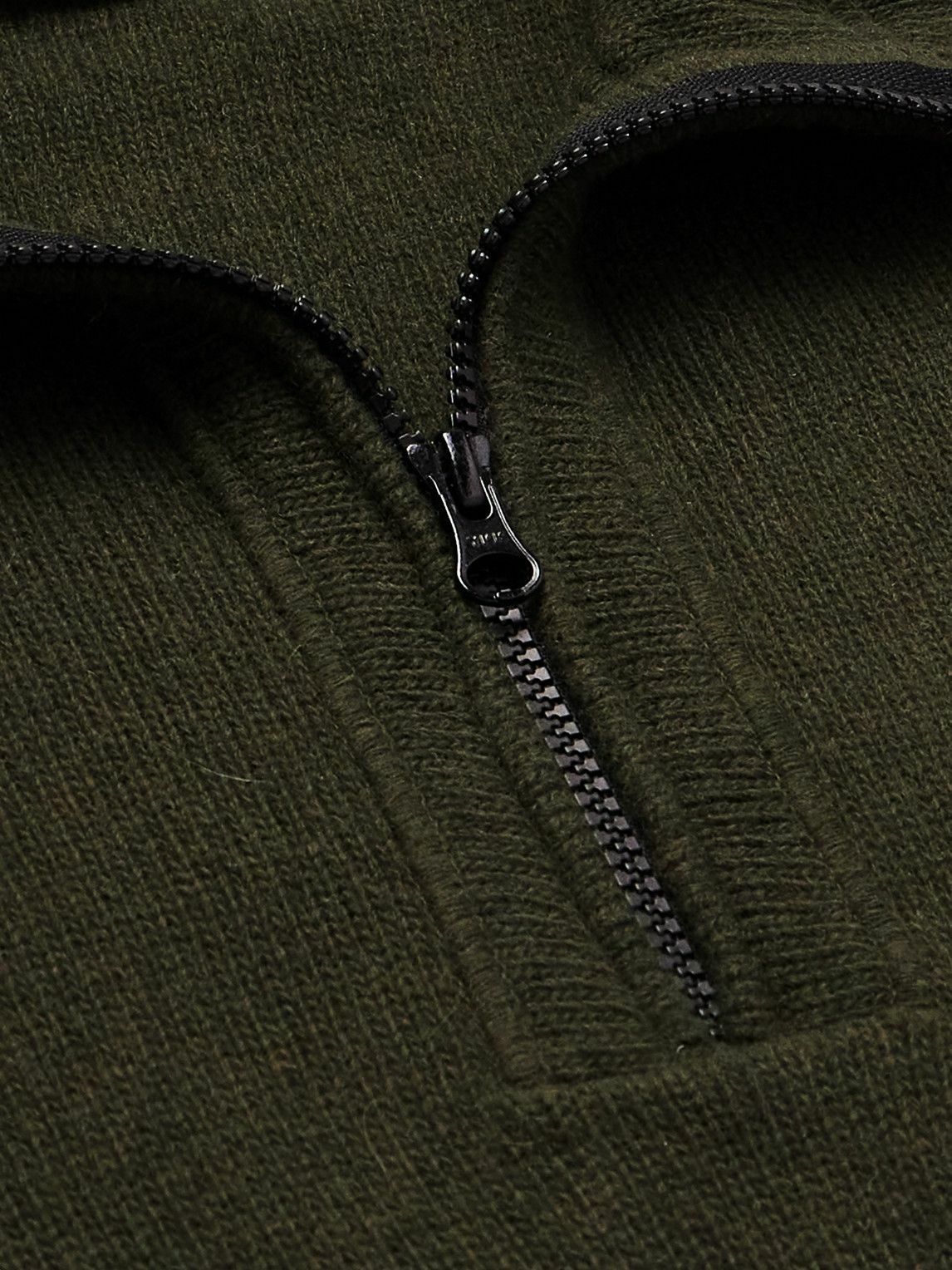 Stone Island - Logo-Appliquéd Wool-Blend Half-Zip Sweater - Green