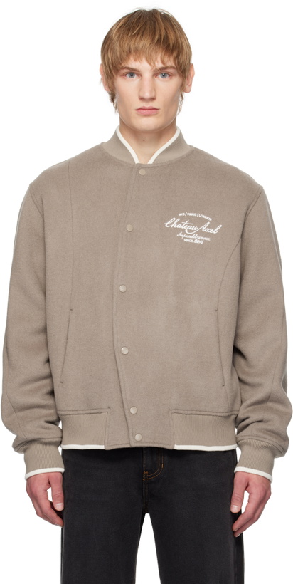 Photo: Axel Arigato Beige 'Chateau Axel' Bomber Jacket