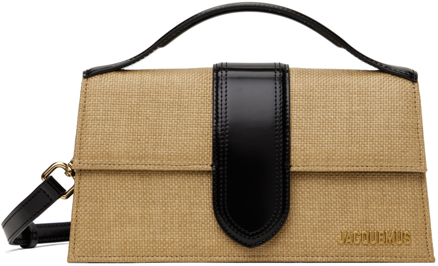 JACQUEMUS Beige Black La Casa Le grand Bambino Bag