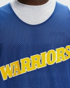 Mitchell & Ness Nba Reversible Mesh Practice Tank Vintage Logo Warriors Blue Jerseys