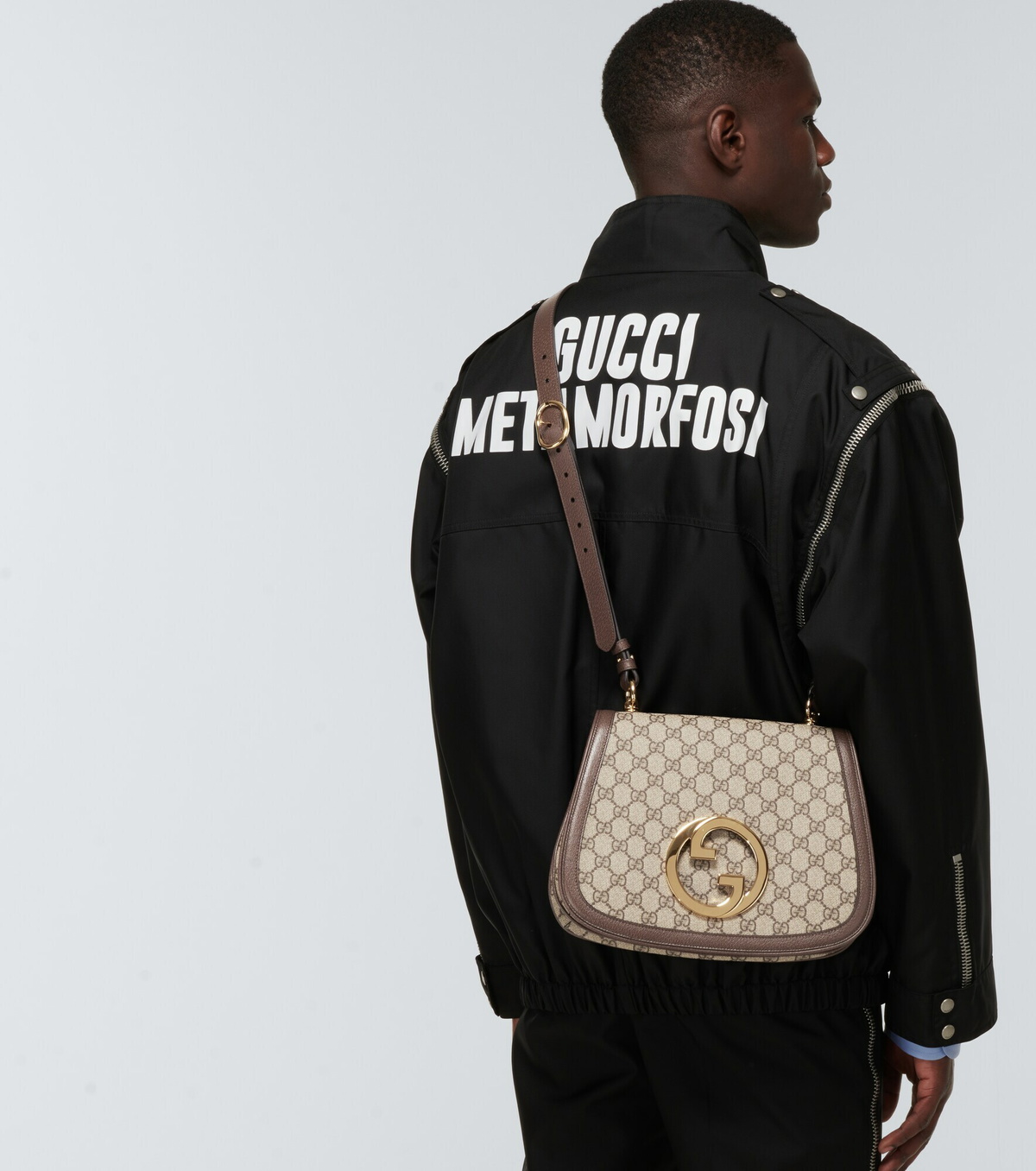 ショルダーバッグ・ポシェット GUCCI GUCCI BLONDIE CANVAS AND SMOOTH LEATHER SHOULDER BAG Gucci - Gucci Blondie leather shoulder bag black - The Corner