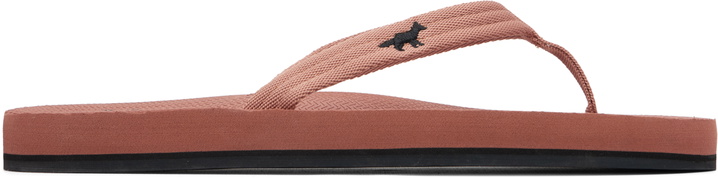 Photo: Maison Kitsuné Beige Indosole Edition 'Easy Living' Flip-Flops