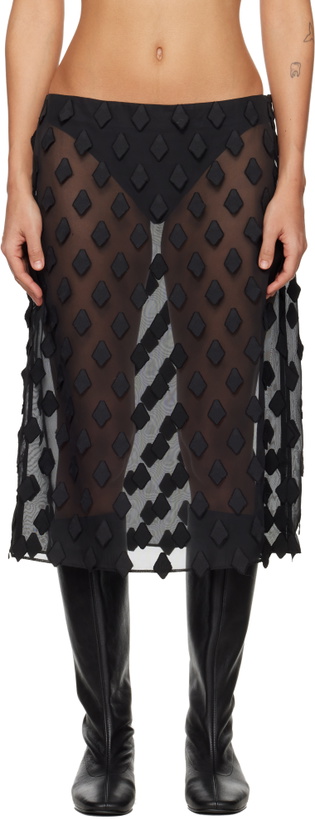 Photo: Paloma Wool Black Tris Midi Skirt