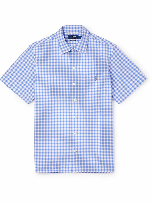 Photo: Polo Ralph Lauren - Logo-Embroidered Checked Cotton Oxford Shirt - Blue