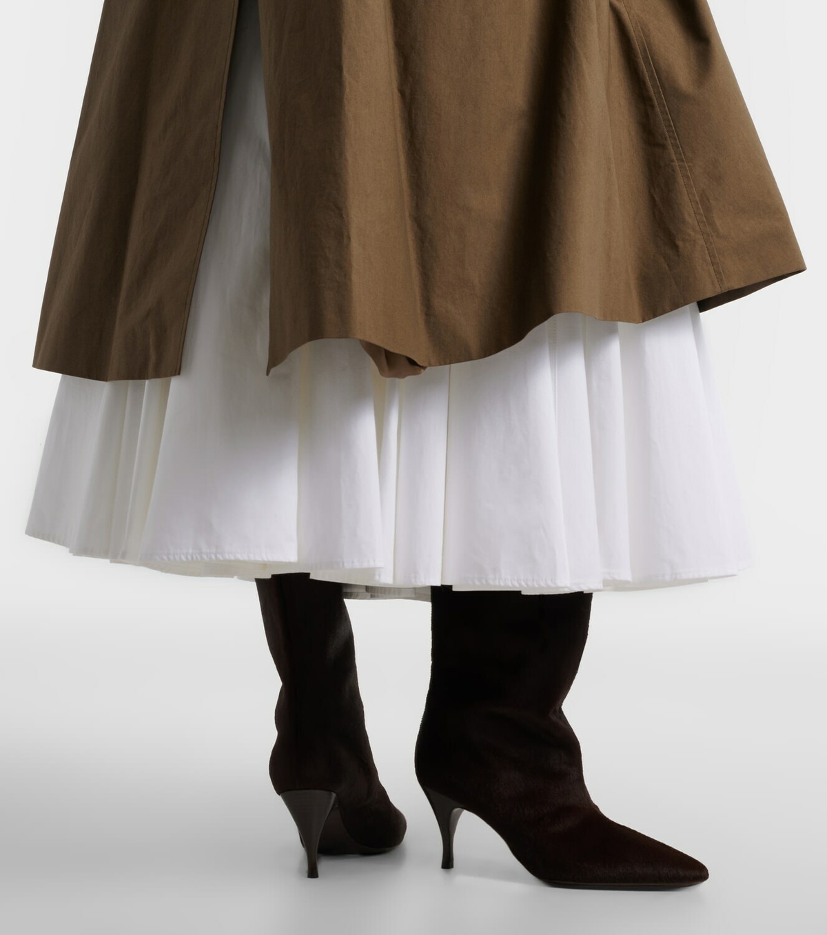 Herbert Levine Silhouette suede knee-high boots