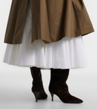 Herbert Levine Silhouette suede knee-high boots