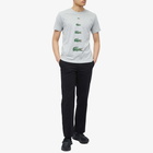 Comme des Garçons SHIRT Men's x Lacoste Multi Croc T-Shirt in Top Grey