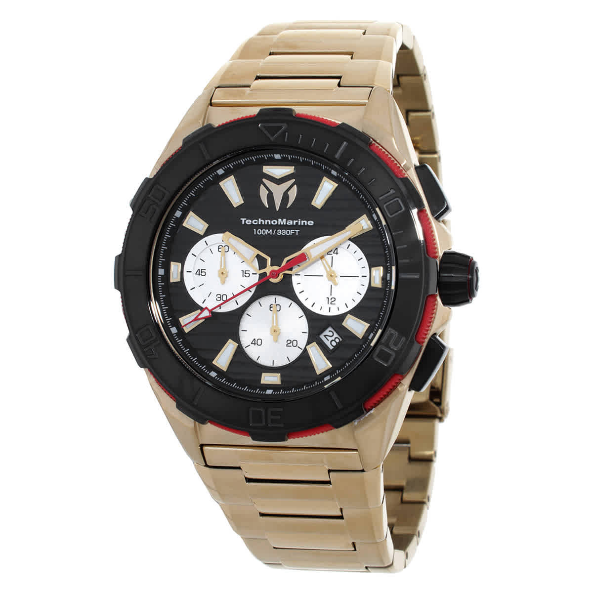 TechnoMarine Seven Seas Chronograph GMT Quartz Black Dial Mens Watch TM-725033