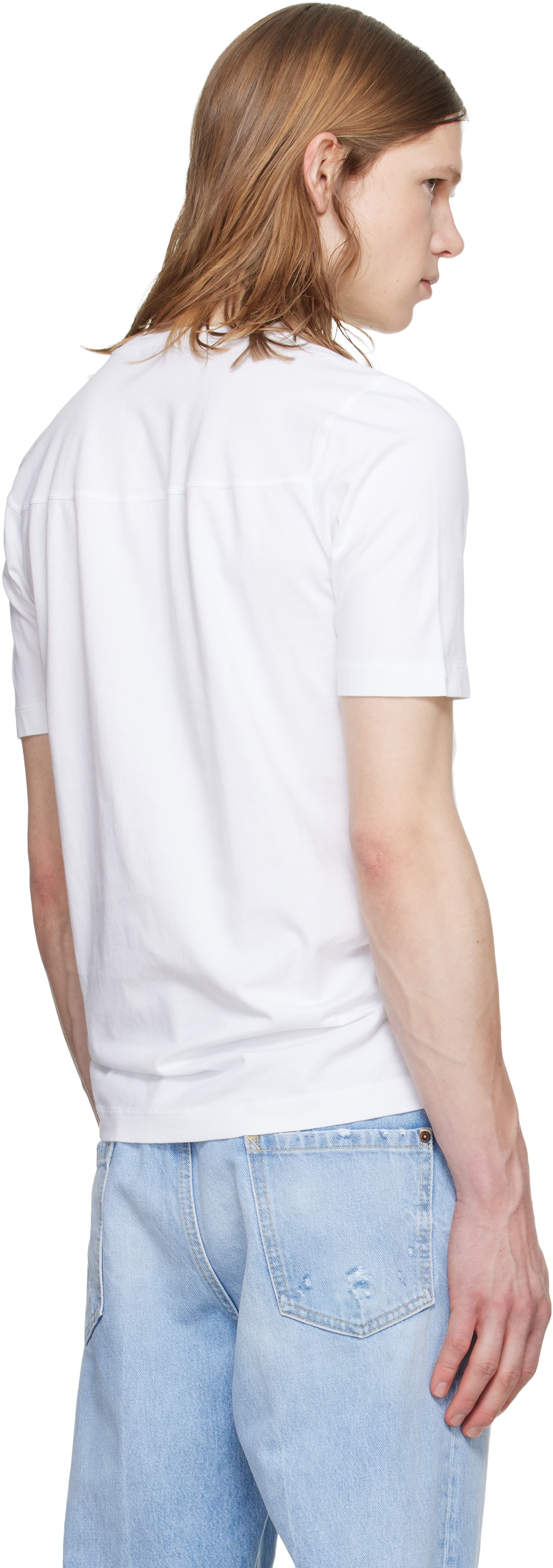 Dsquared2 White Vintage Fade Cool Football Fit T-shirt
