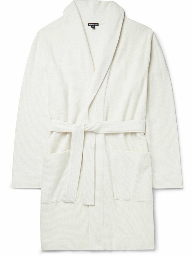 Photo: James Perse - Brushed Cotton and Cashmere-Blend Robe - White