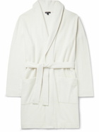 James Perse - Brushed Cotton and Cashmere-Blend Robe - White