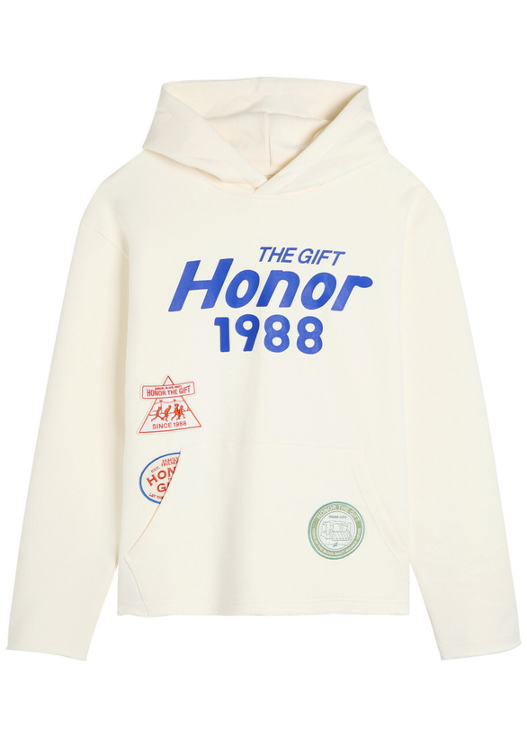 Photo: Honor The Gift Hooded Cotton Sweatshirt Off White