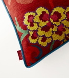 Etro Nimphea floral velvet cushion
