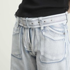 Acne Studios Women's Page Blue Shadow Belted Jeans in Blue/White