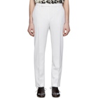 Saint Laurent White Wool Tapered Trousers