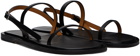 AURALEE Black Strap Sandals