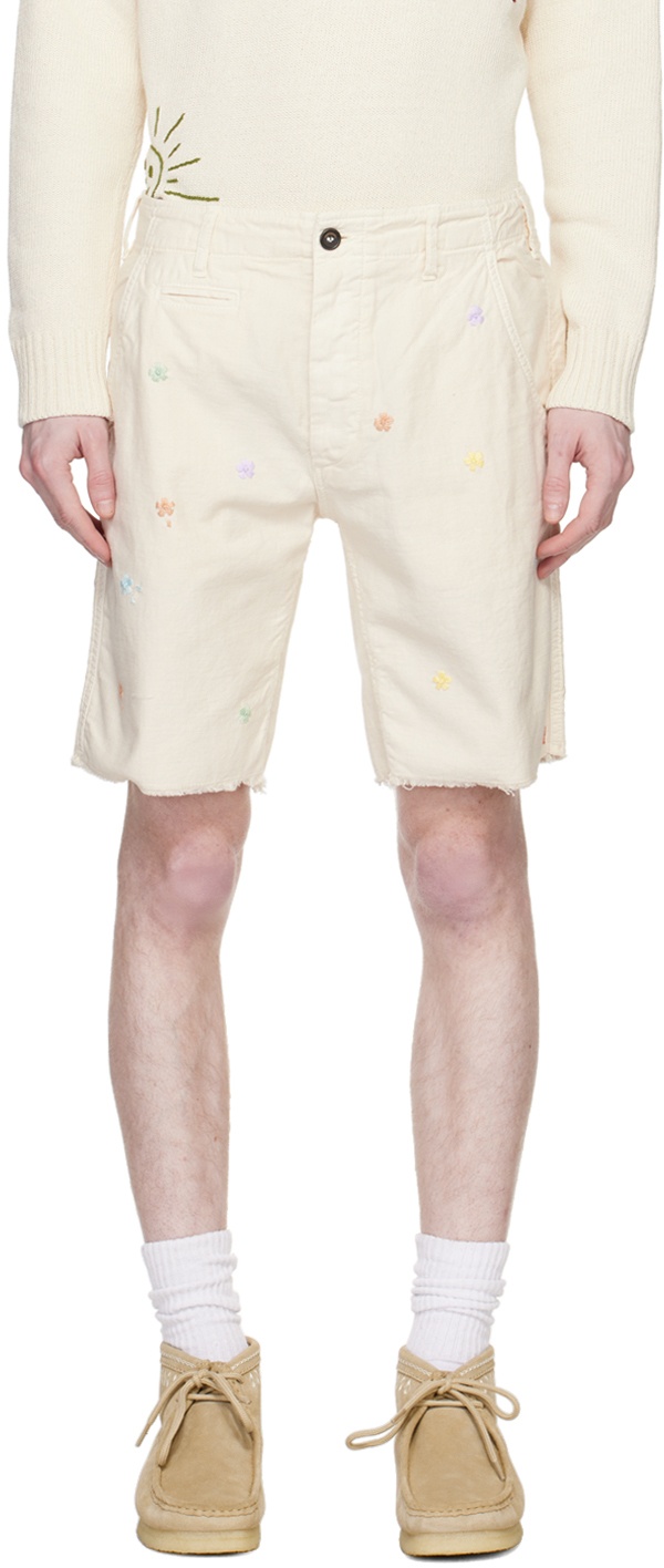 PRESIDENT's Off-White Floral Shorts