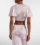 Pucci Iride satin jersey crop top
