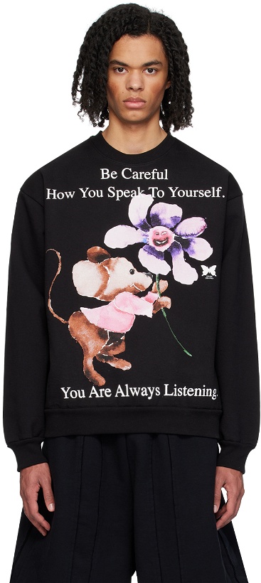 Photo: Online Ceramics Black 'You Are Always Listening' Sweatshirt