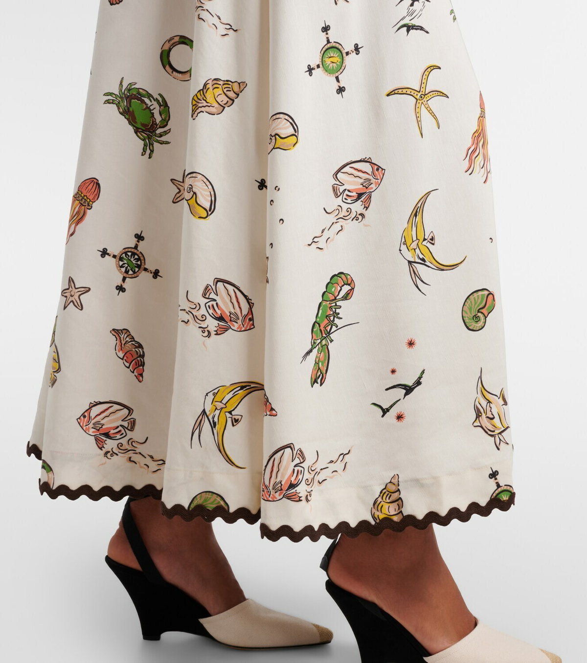 Alémais Printed halterneck midi dress