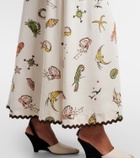 Alémais Printed halterneck midi dress