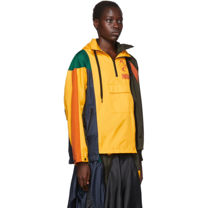 Nike Yellow and Multicolor Sacai Edition NRG Ni-01 Hooded Anorak