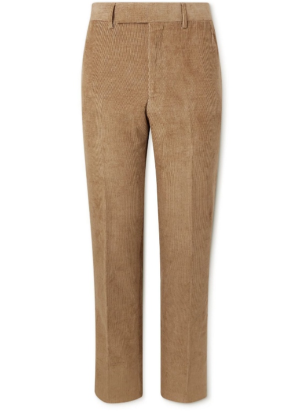 Photo: Gabriela Hearst - Ernest Straight-Leg Linen and Cotton-Blend Corduroy Suit Trousers - Brown