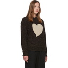 Alexachung Black Intarsia Heart Sweater