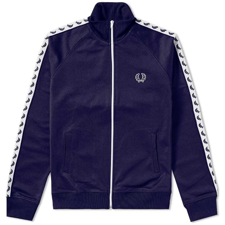 Photo: Fred Perry Laurel Taped Track Jacket Blue