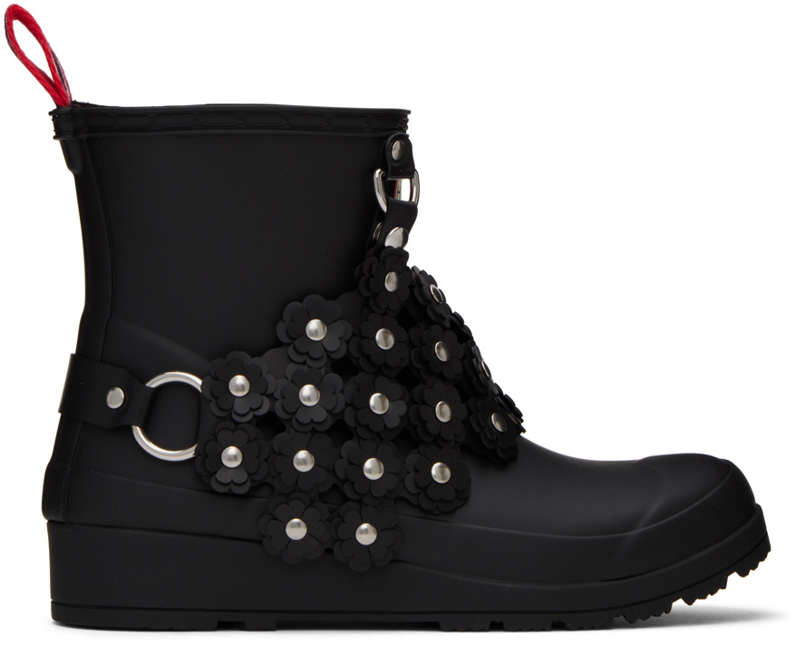 Noir Kei Ninomiya x Hunter chain-embellished rain boots Noir Kei 