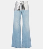 Rabanne Metallic wide-leg jeans