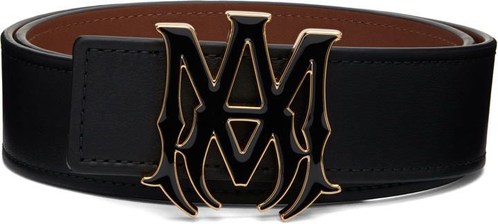 Photo: AMIRI Black MA 4CM Enamel Belt