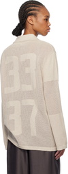 J.Kim Beige Anton Belinskiy Edition Striped Knit Circus Jersey Polo