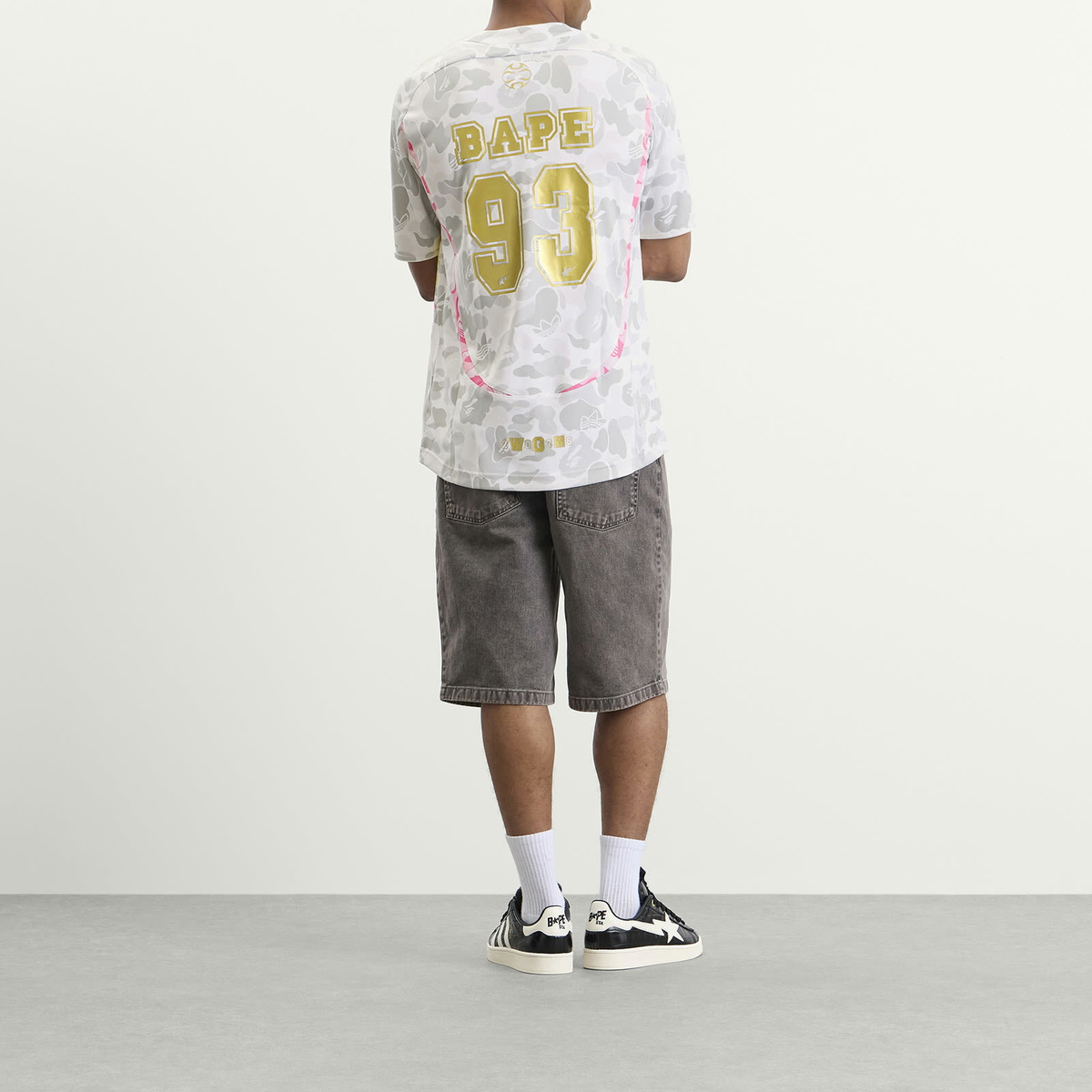 Adidas Men's x Bape Teamgeist T-Shirt in White