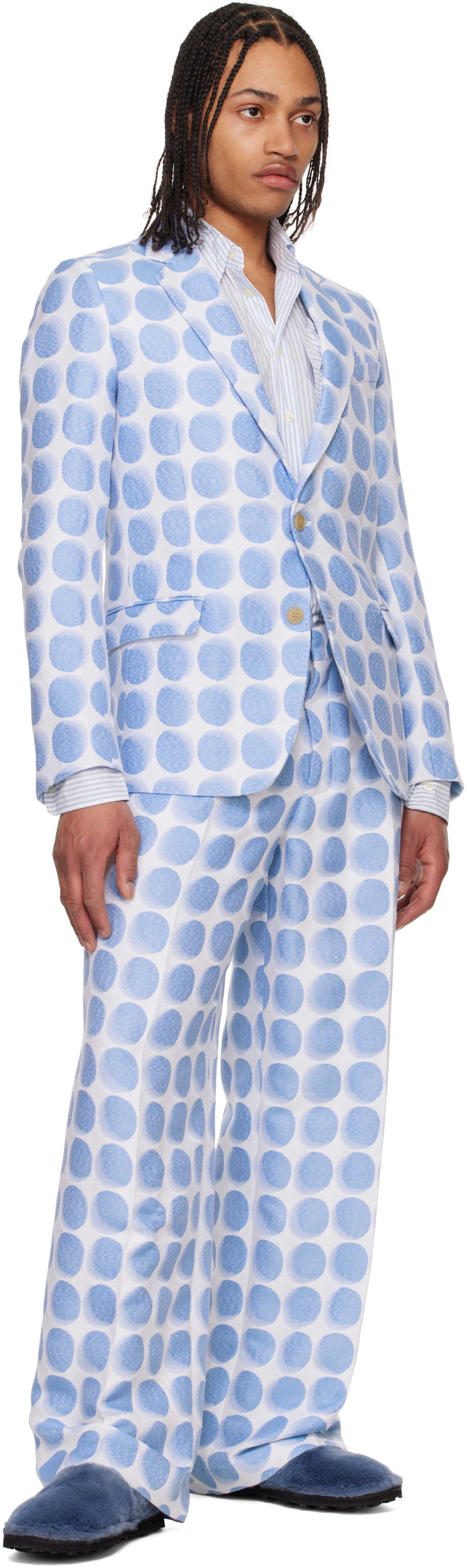 Walter Van Beirendonck Blue Sharp Blazer