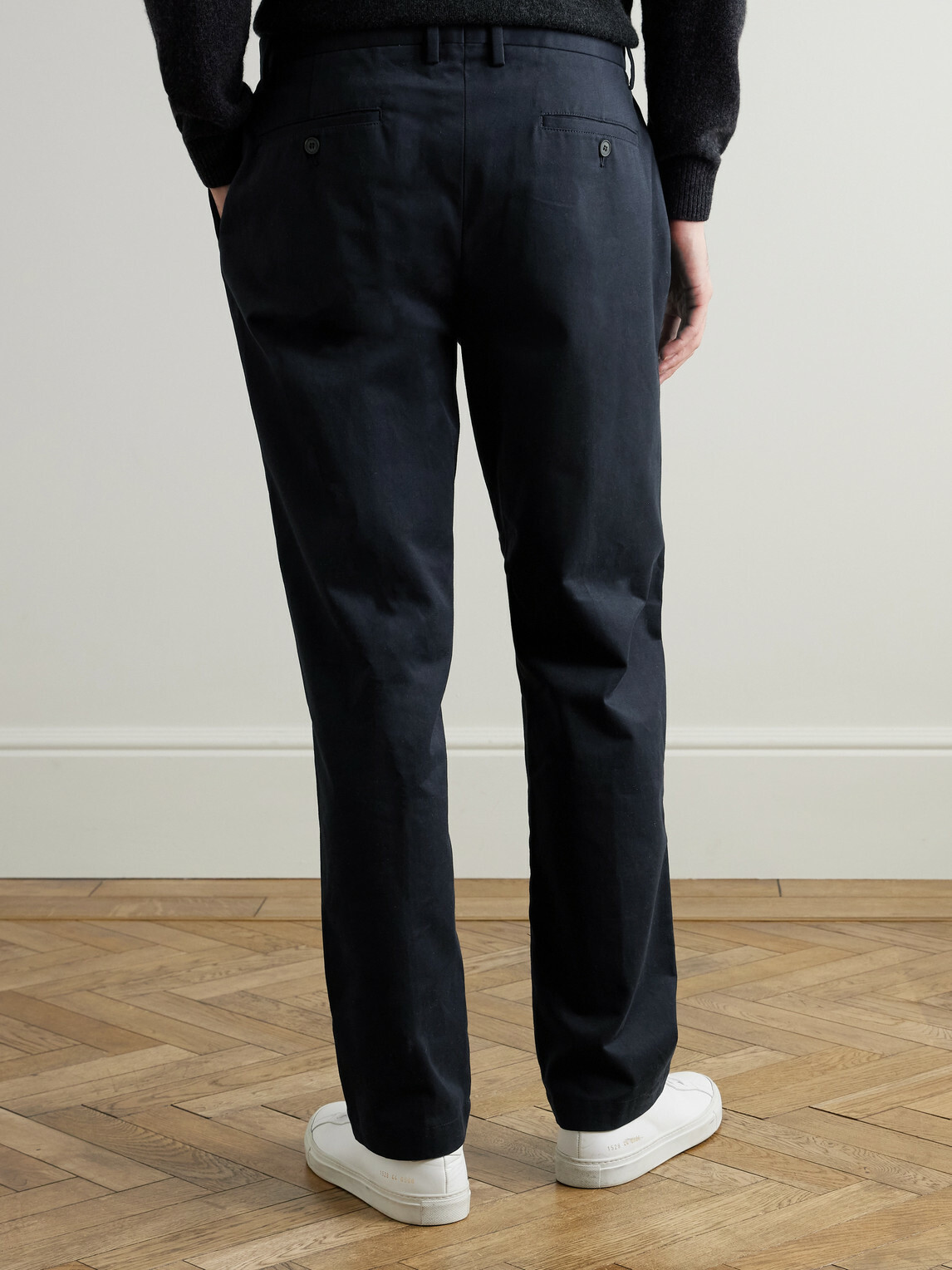 Sunspel - Straight-Leg Cotton-Drill Trousers - Blue