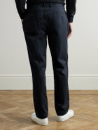 Sunspel - Straight-Leg Cotton-Drill Trousers - Blue