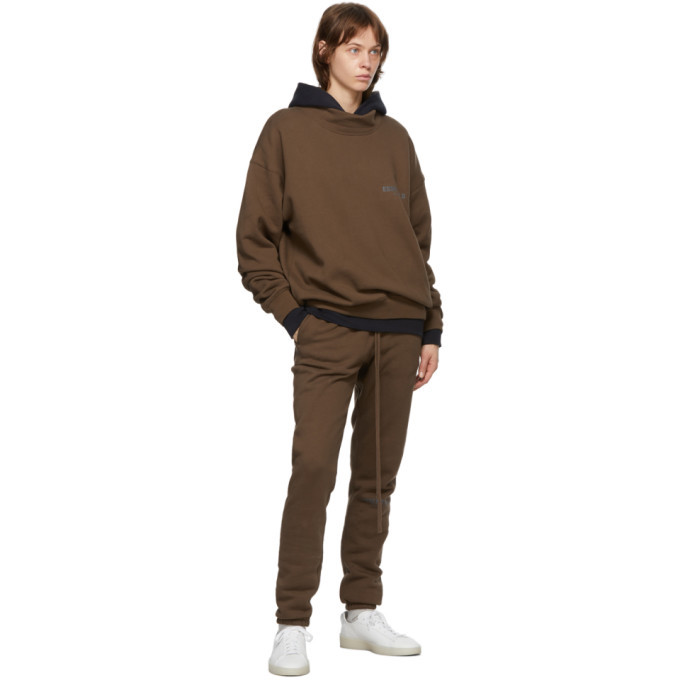 Essentials SSENSE Exclusive Brown Logo Mock Neck Sweatshirt