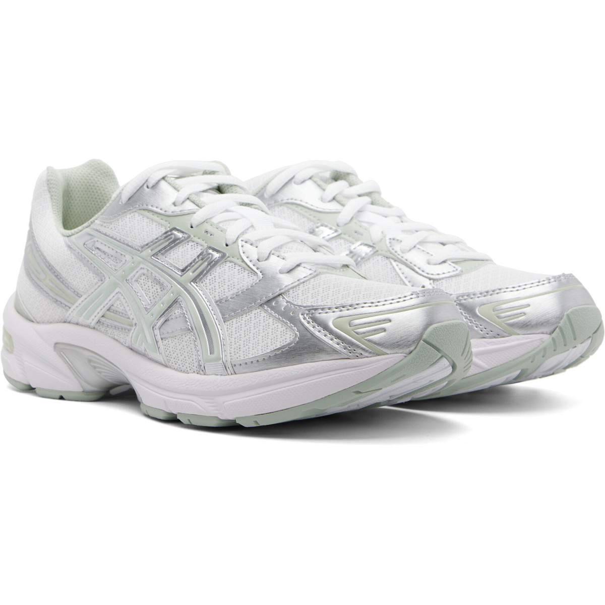 ASICS White & Green Gel-1130 Sneakers