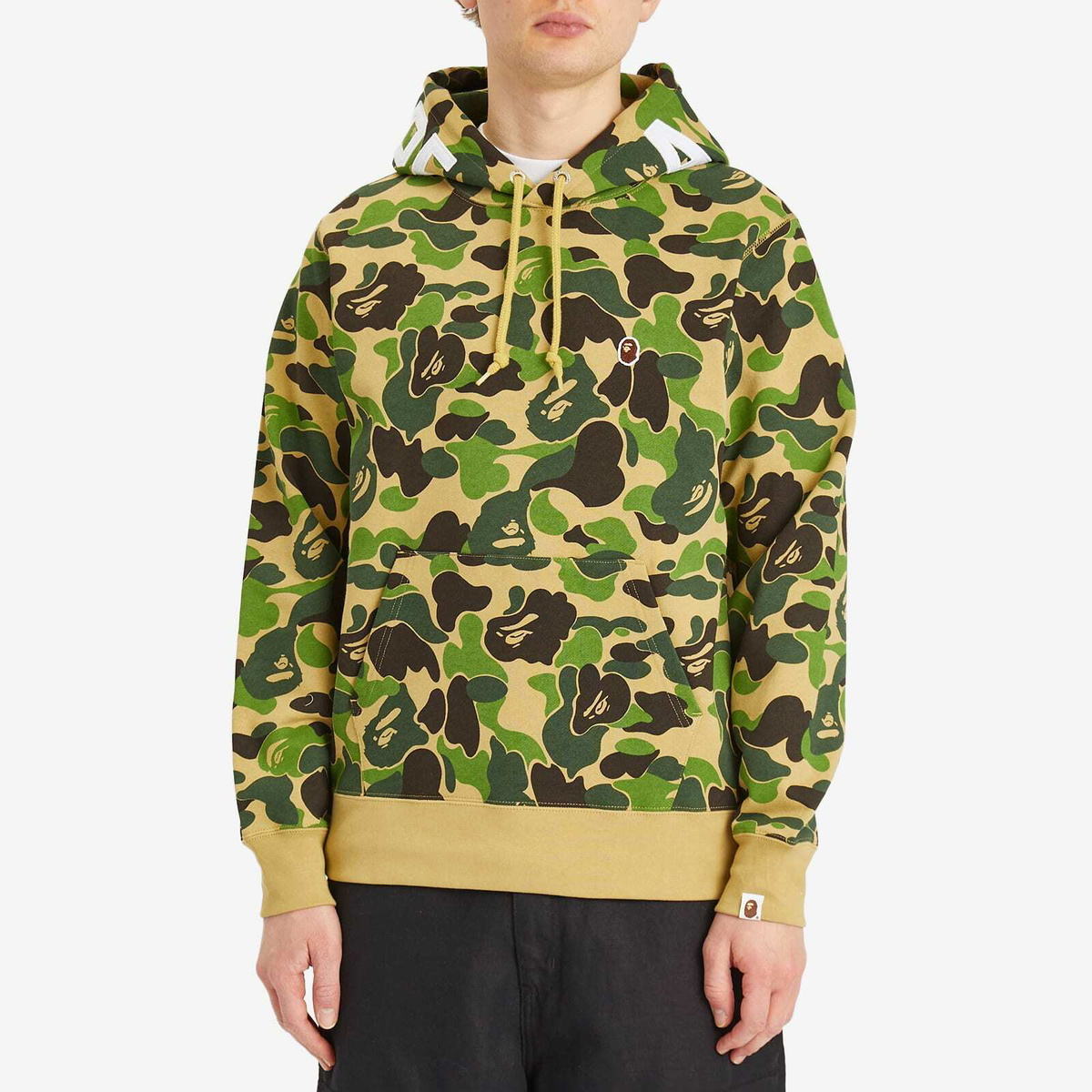 A Bathing Ape Men's Abc Camo Pullover Hoodie in Green