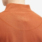 MHL by Margaret Howell Men's Thermal Mock Neck Sweatshirt in Cayenine