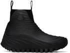 Moncler Black Aqua High Rain Boots