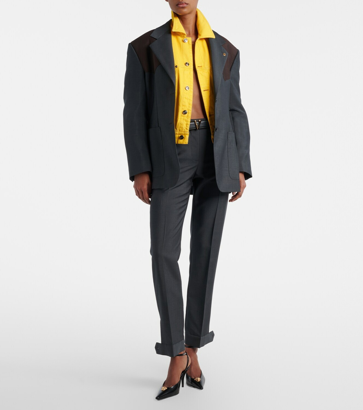 Versace Medusa wool and mohair blazer