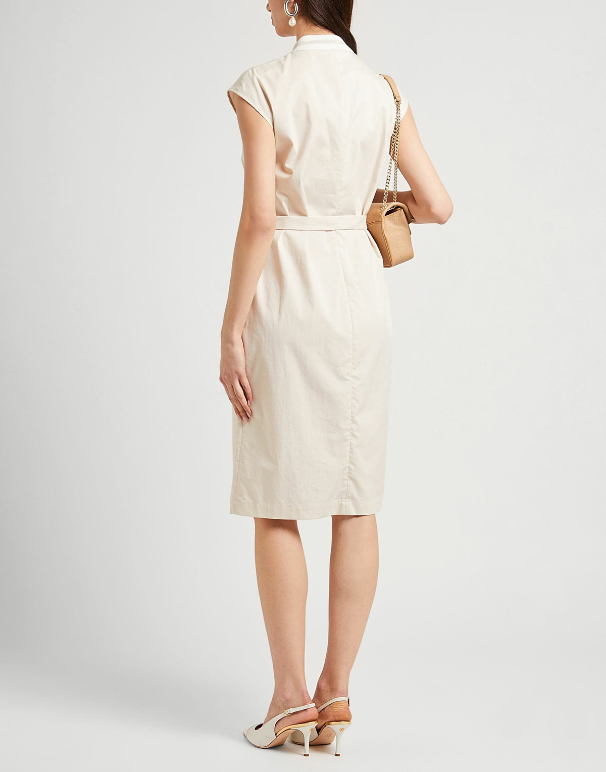 Peserico Womens Midi dress in Beige