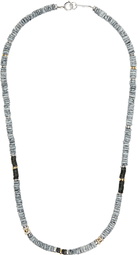 Isabel Marant Blue & Silver Heishi Man Necklace