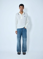 Wales Bonner Patched Slub Wide-Leg Jeans