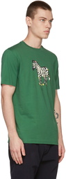 PS by Paul Smith Green Paint Splash Zebra T-Shirt