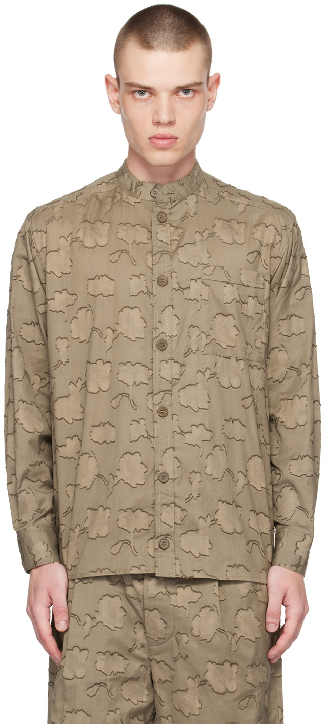 XENIA TELUNTS Brown Edo Shirt