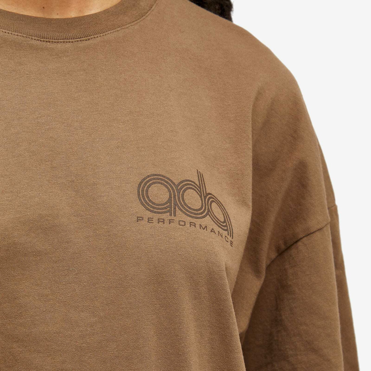 Adanola Women's Performance Washed Boxy T-Shirt in Brown