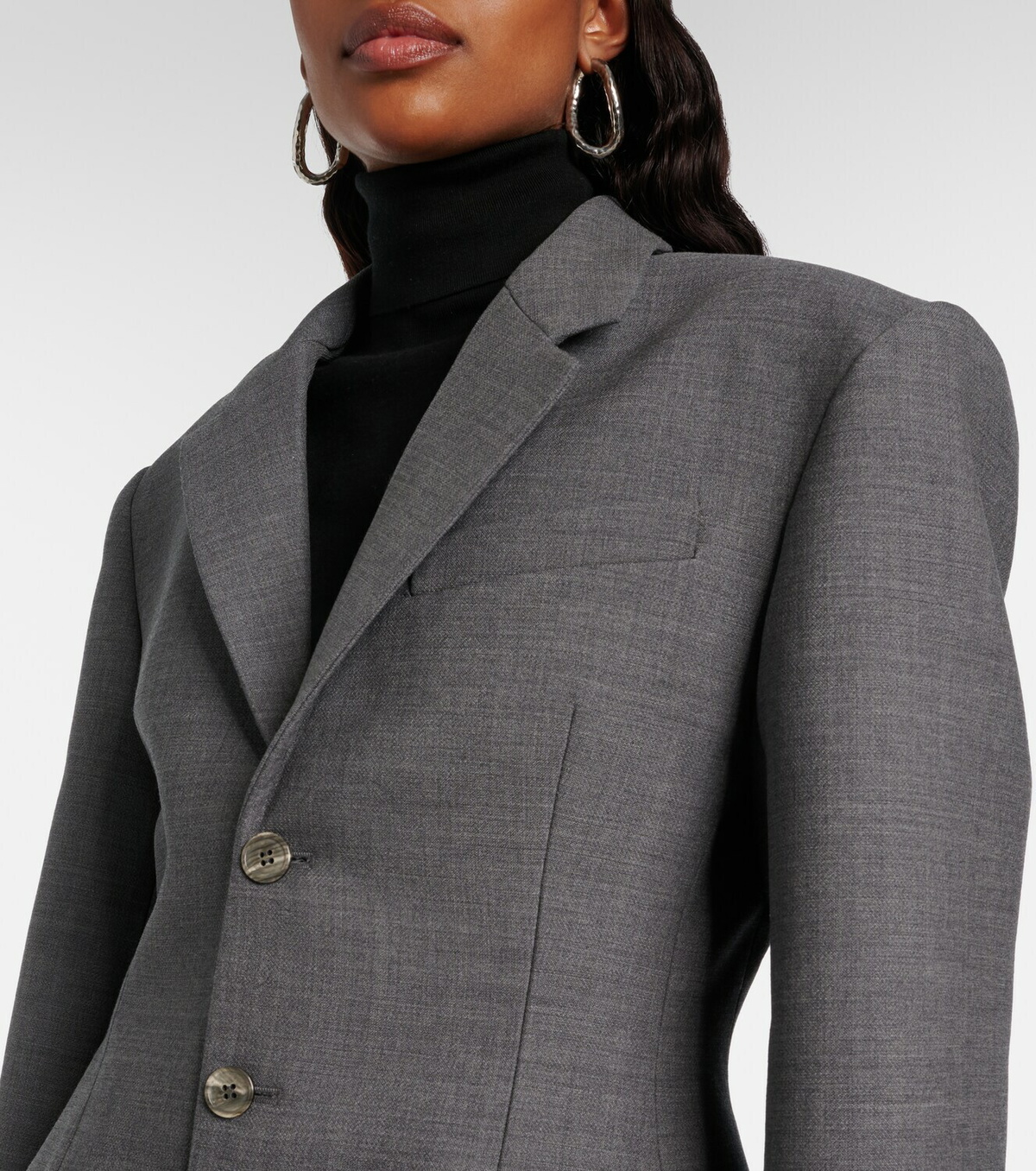Wardrobe.NYC Peplum virgin wool blazer